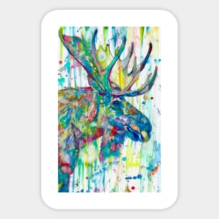 MOOSE watercolor portrait Sticker